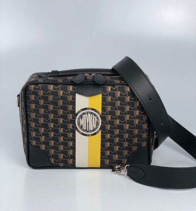 Foto Bolsa Moynat Toile 1920 Camera Bag Carbon Bronze Yellow