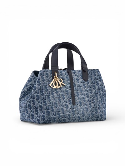 Foto Bolsa Dior Toujours Medium — Denim Oblique Jacquard