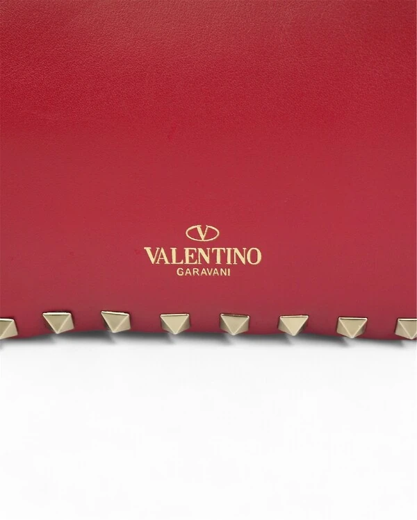 Bolsa Valentino Rockstud Tote Small Cereja