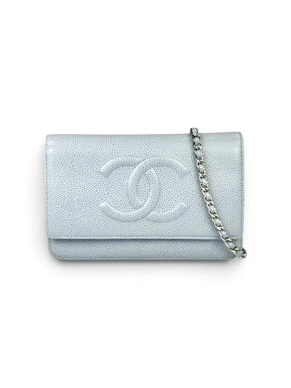 Bolsa Chanel WOC Caviar Sky Blue
