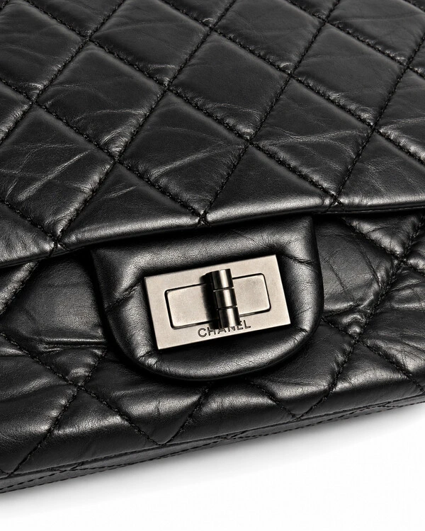 Bolsa Chanel 2.55 Reissue Classic Double Flap Large Preta