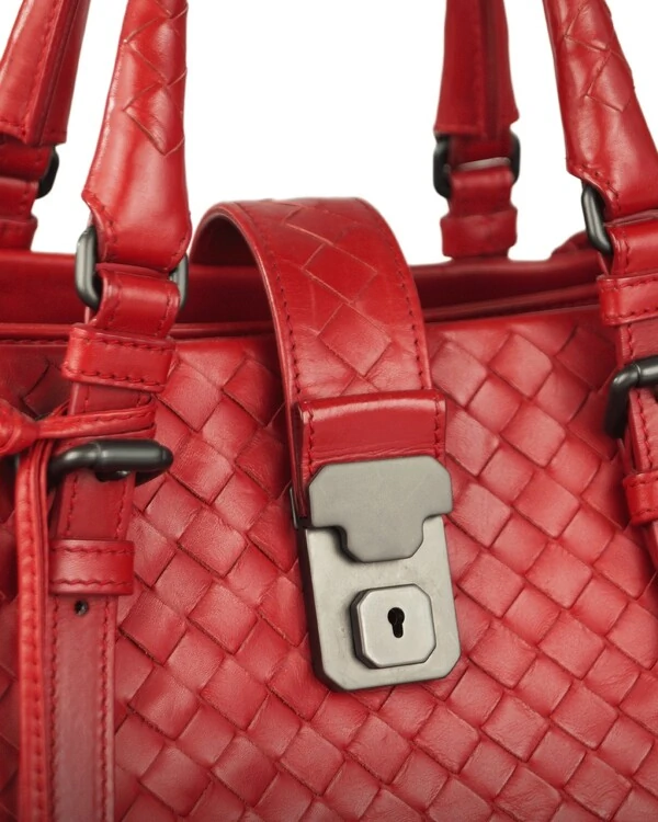 Bolsa Bottega Veneta Intrecciato Roma Rosso