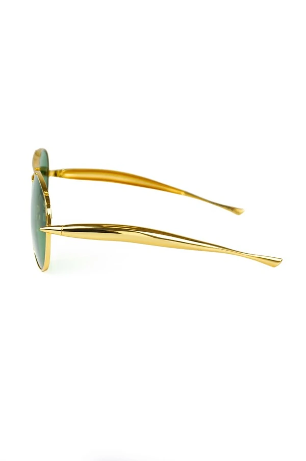 Óculos de Sol Bottega Veneta Sardine Aviador Dourado/Verde
