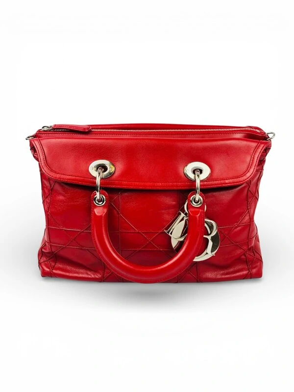 Bolsa Dior Granville Cannage Vermelha