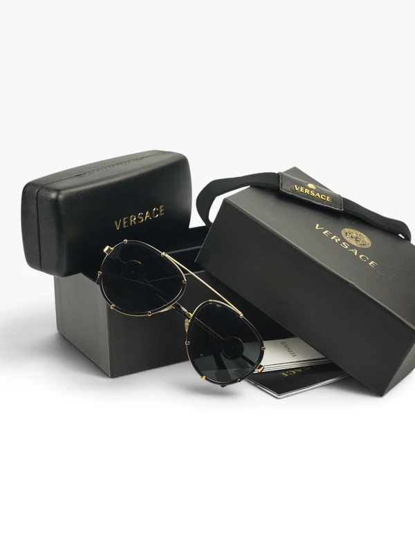 Óculos De Sol Versace Medusa Aviator Preto
