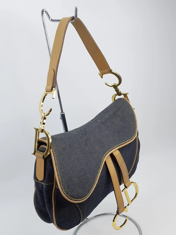 Bolsa Christian Dior Saddle Doble Denim