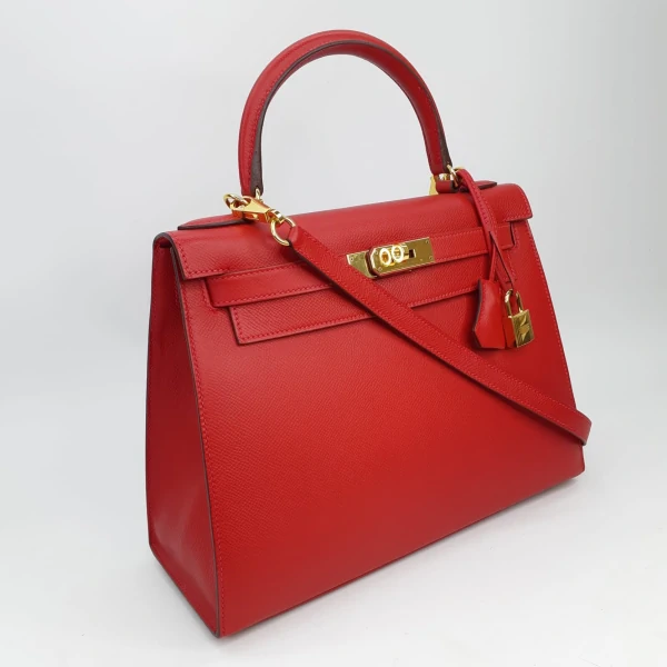 Bolsa Hermès Kelly 28 Epsom Rouge Casaque
