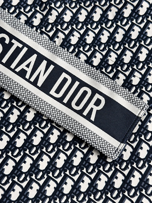 Anorak Dior Hooded em Jacquard Dior Oblique Azul-Marinho