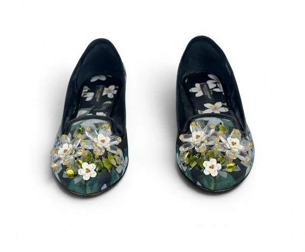 Sapatilha Dolce & Gabbana Blossom Crystal Ballet Flats