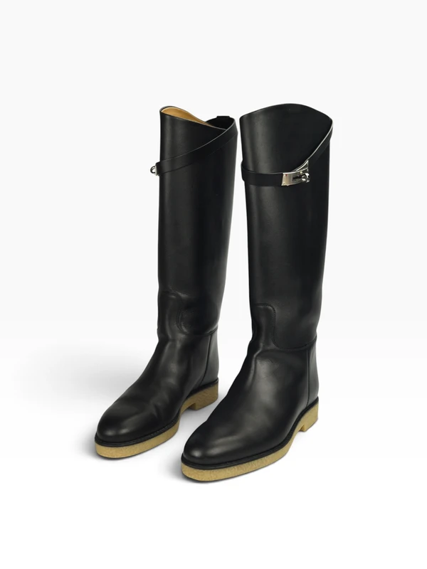 Bota Hermès Jumping Noir c/ Palladium