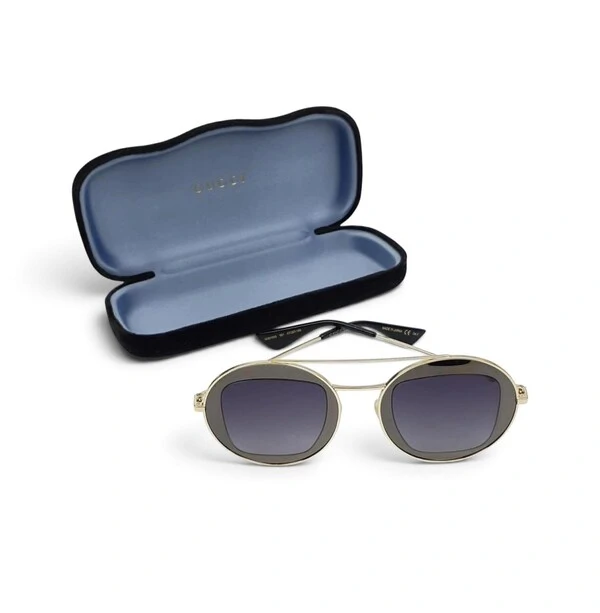 Óculos de Sol Gucci GG0105S Redondo Preto