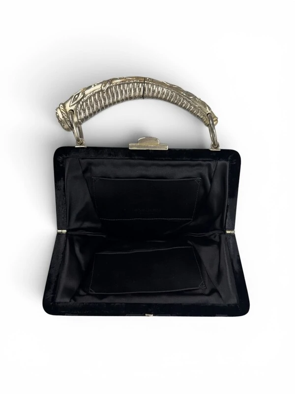Bolsa Saint Laurent Mombasa Silk & Velvet Preta