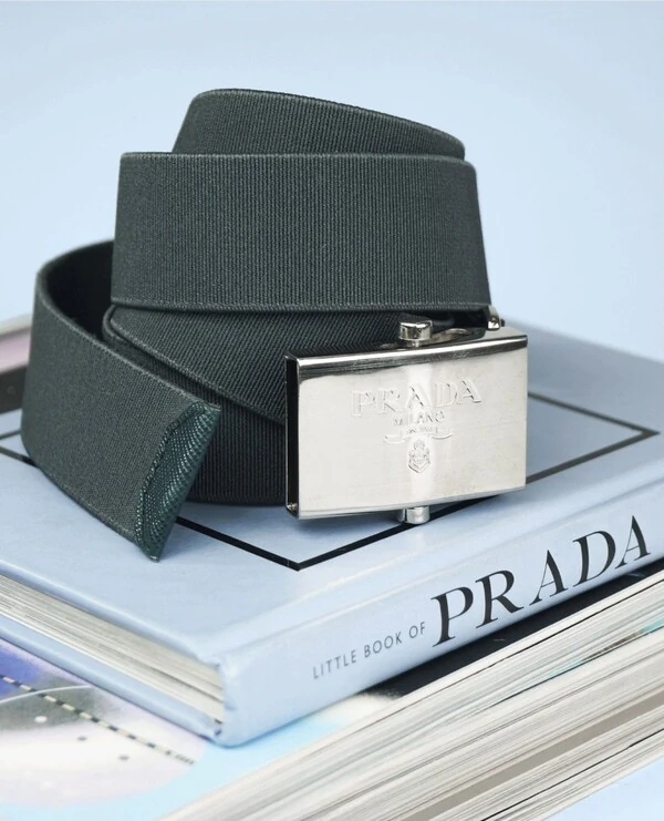 Cinto Prada Elástico Cinza