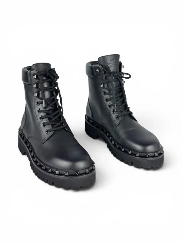 Bota Valentino Combat Boot Preta