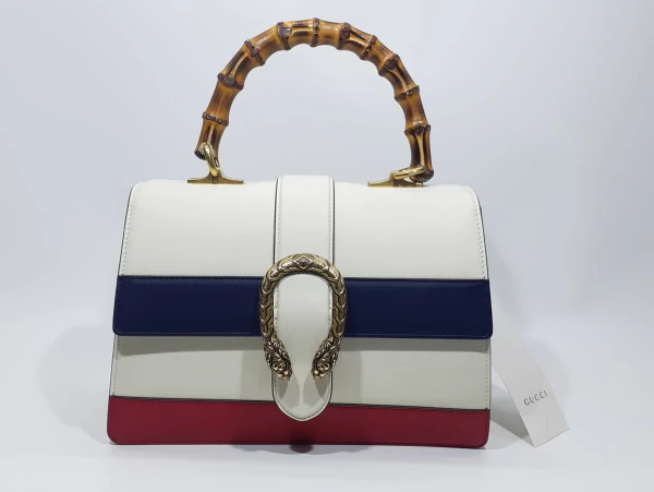 Bolsa Gucci Couro, Off White, Azul e Vermelha