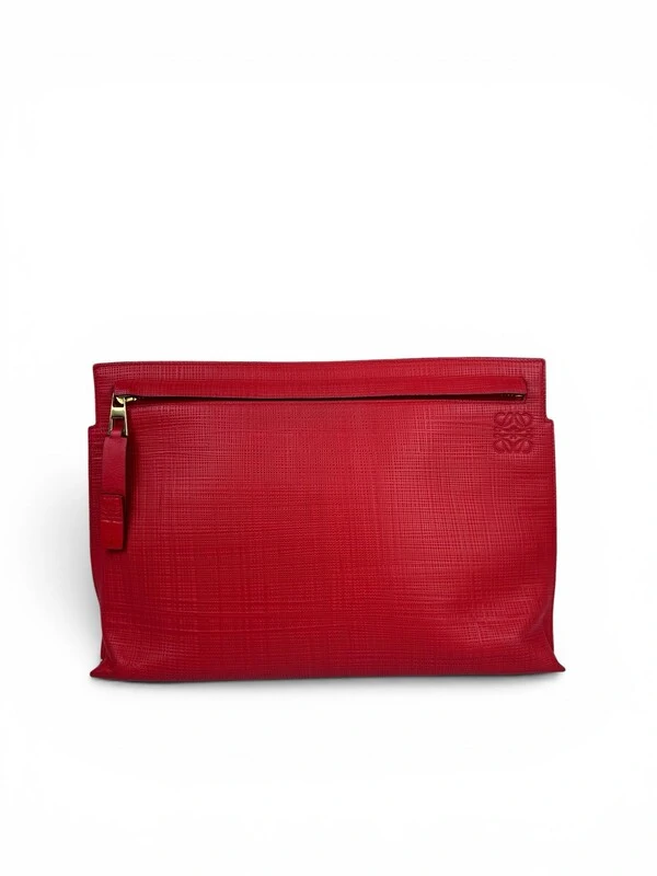 Clutch Loewe em Couro Vermelha
