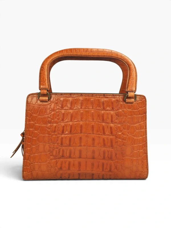 Bolsa Miu Miu Vintage Croco Laranja
