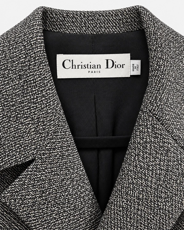 Vestido Christian Dior Bar Jacket Belt Cinza
