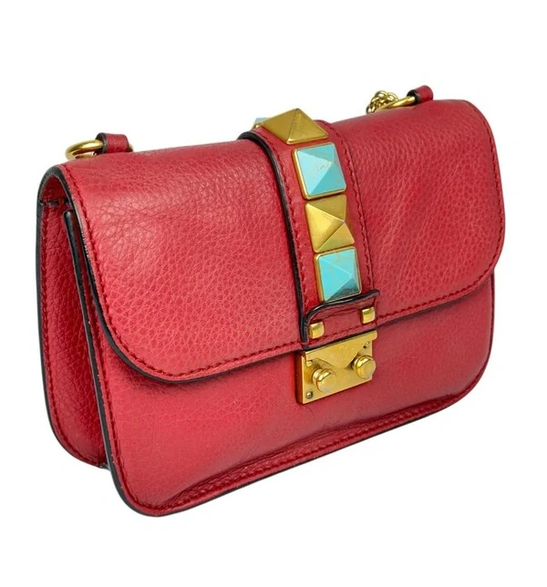 Bolsa Valentino Glam Lock Small Vermelha