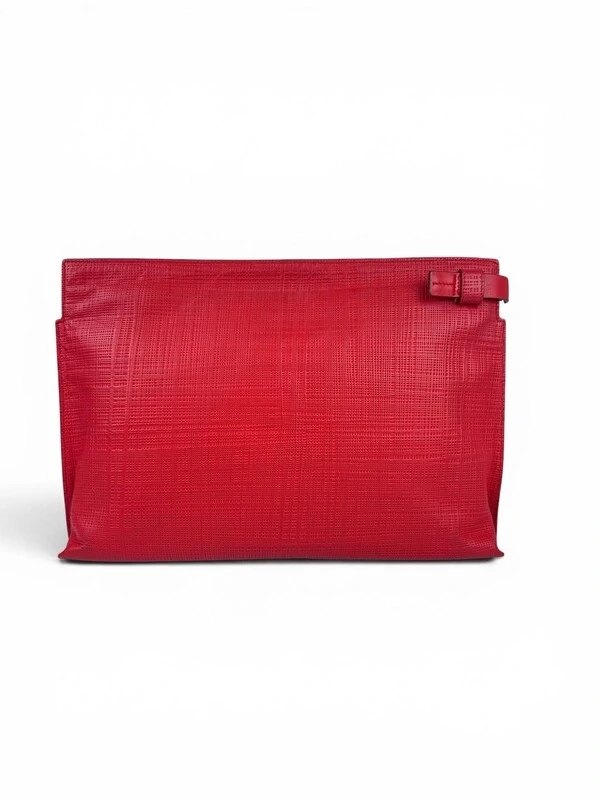 Clutch Loewe em Couro Vermelha