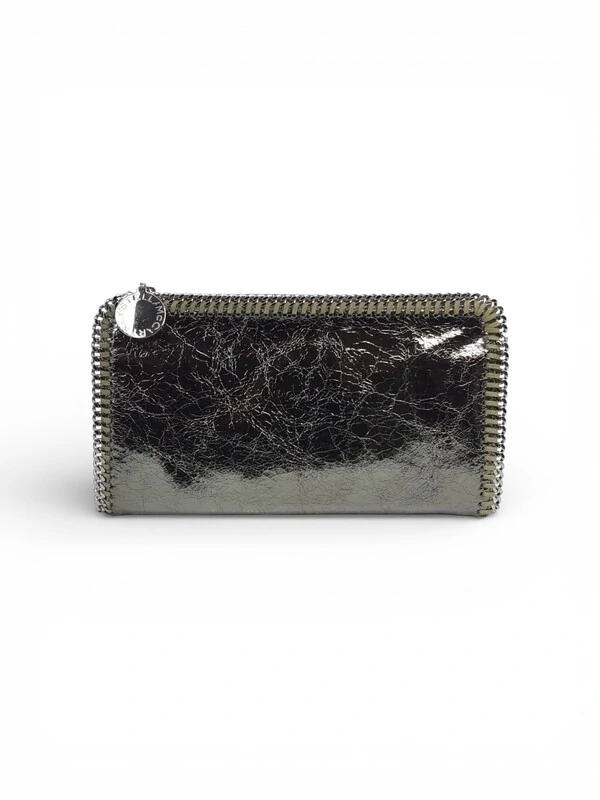 Clutch Stella McCartney Falabella Verde Metalizado
