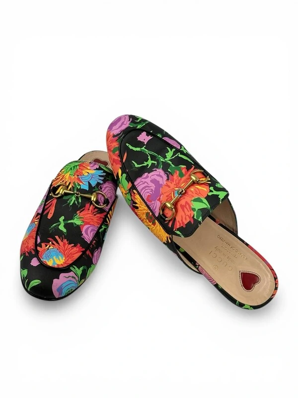 Mule Gucci Horsebit Floral
