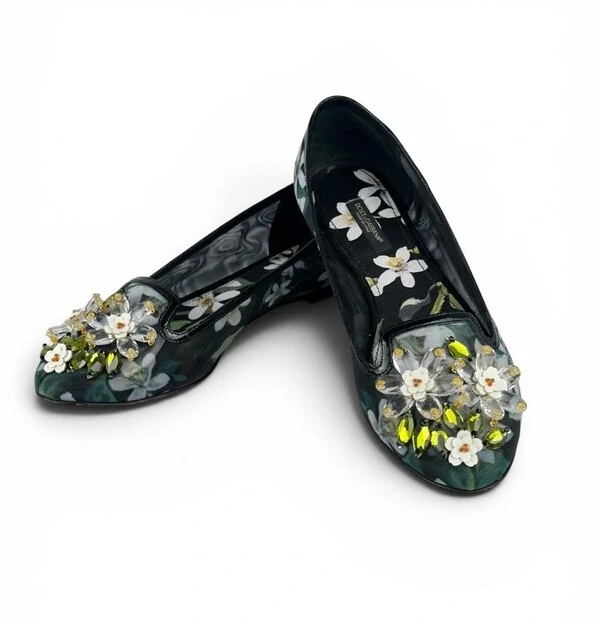 Sapatilha Dolce & Gabbana Blossom Crystal Ballet Flats