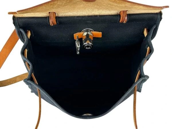 Bolsa Hermès Herbag 31 Vintage Preta/Caramelo