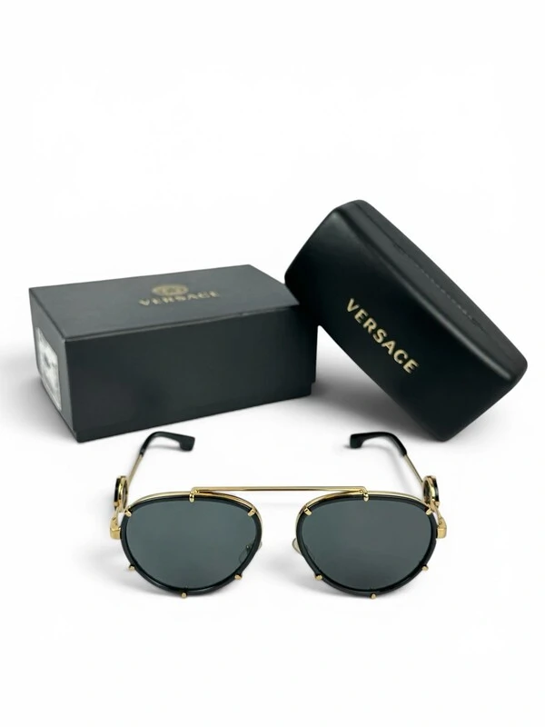 Óculos De Sol Versace Aviador 2232 Preto