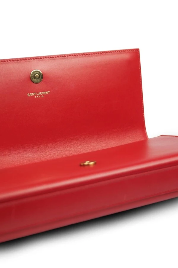 Clutch Yves Saint Laurent Couro Vermelha