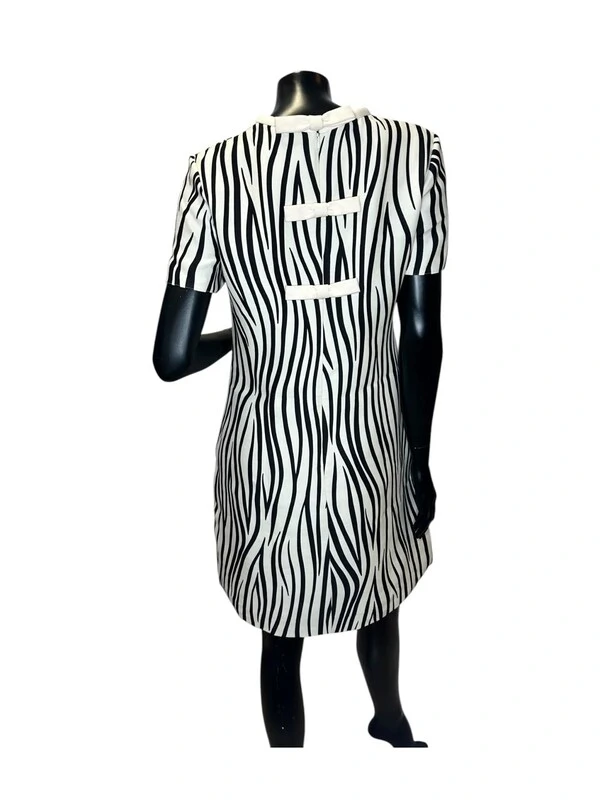 Vestido Valentino Estampado P&B Zebra