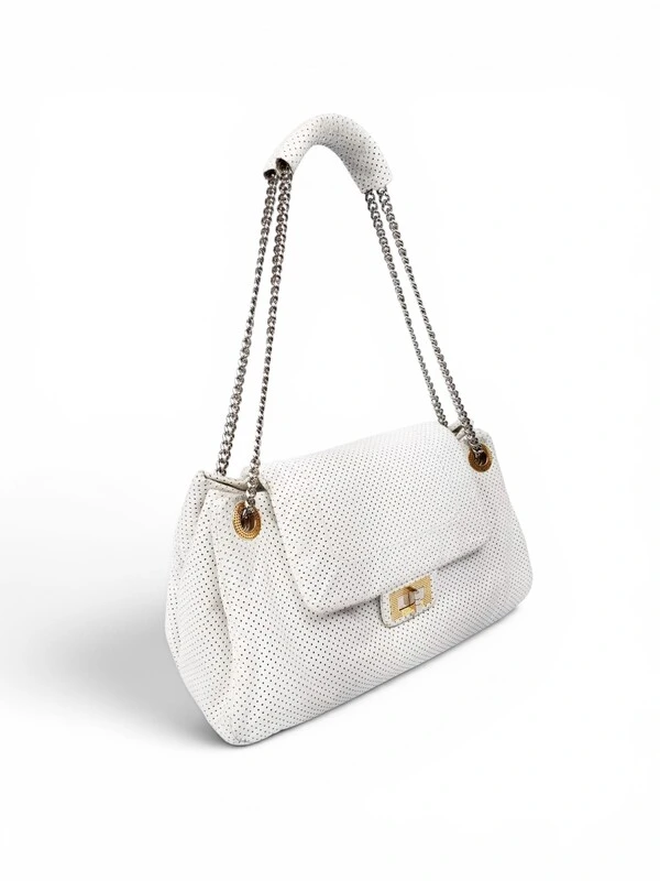 Bolsa Chanel Reissue Perforated Leather White