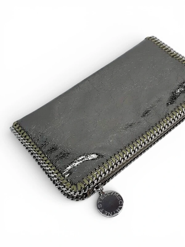 Clutch Stella McCartney Falabella Verde Metalizado