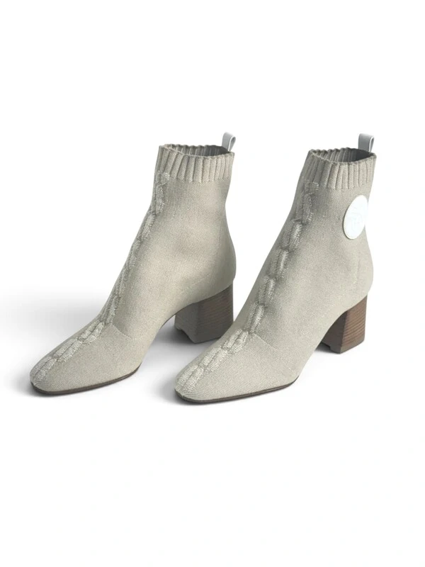Bota Hermès Volver 60 Sock Boots Bege