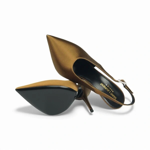 Sapato Saint Laurent Scarpin Yasmeen Brown