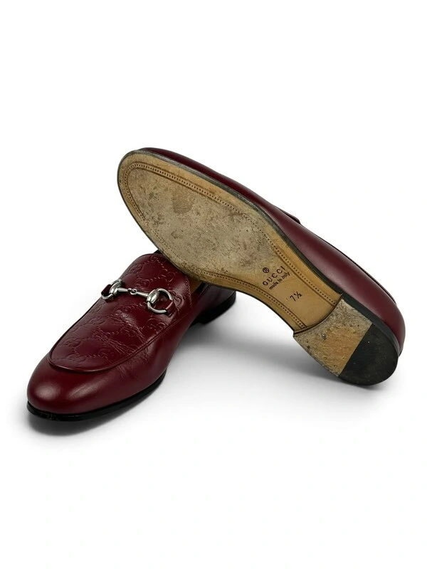 Sapato Gucci Horsebit GG Rosso