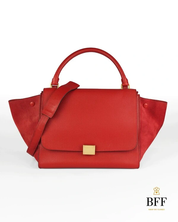 Bolsa Celine Trapeze Medium Vermelha