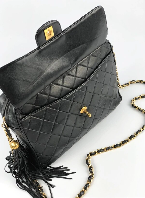 Bolsa Chanel Camera Single Flap Preta
