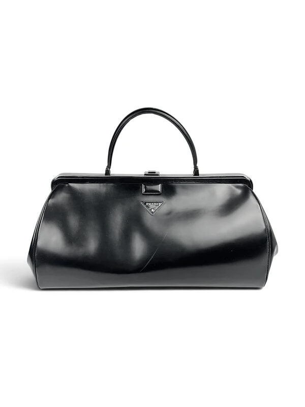 Bolsa Prada Spazzolato Frame Preta