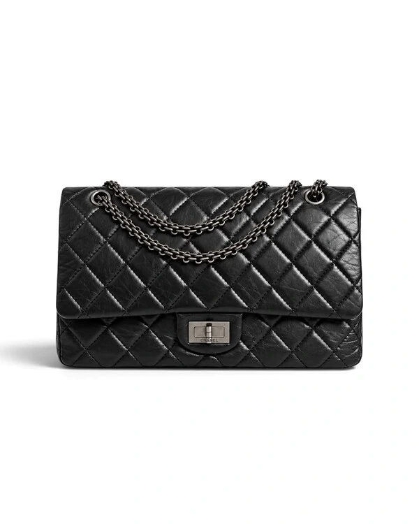 Bolsa Chanel 2.55 Reissue Classic Double Flap Large Preta