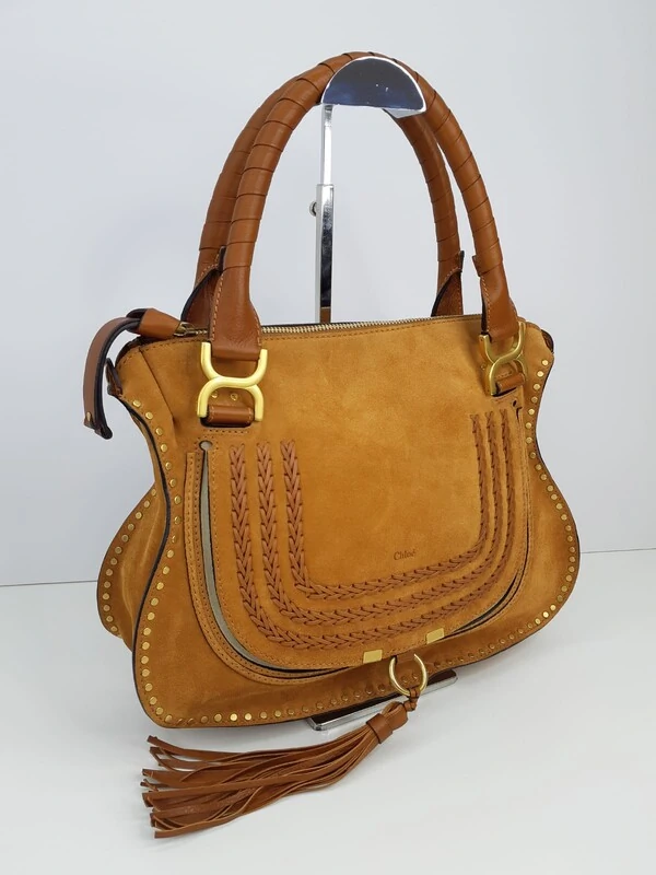 Bolsa Chloé Marcie Camurça Caramelo