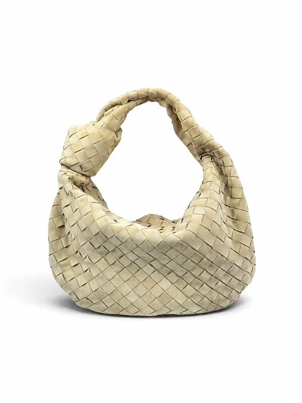 Bolsa Bottega Veneta Jodie Small Suede Areia