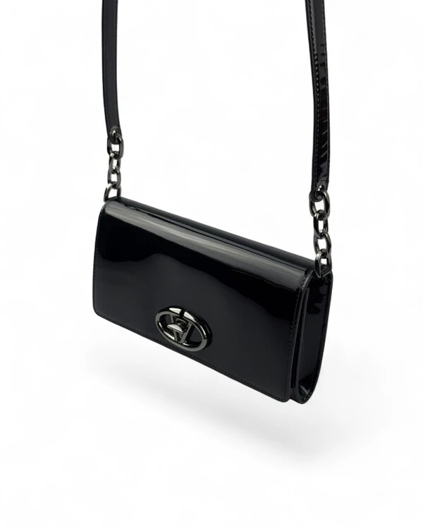 Bolsa Valentino Vlogo The Bold Edition Patent Preta