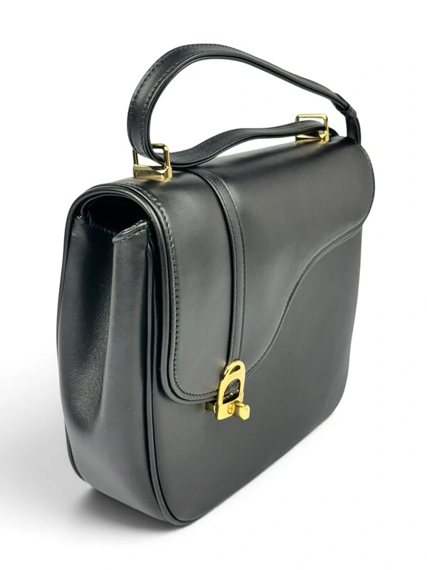 Bolsa Gucci Equestrian Saddle Crossbody Preta