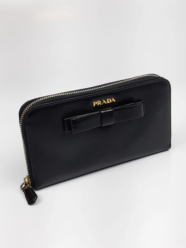 Carteira Prada Lace Saffiano Preta