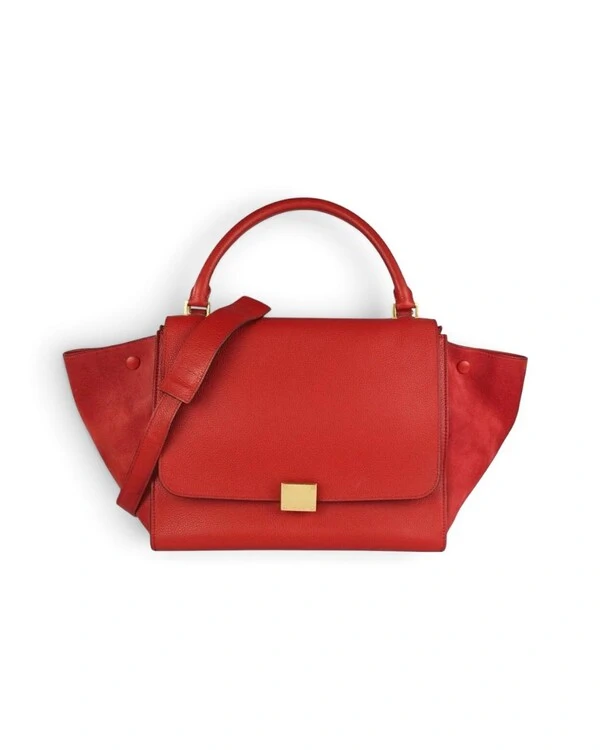 Bolsa Celine Trapeze Medium Vermelha