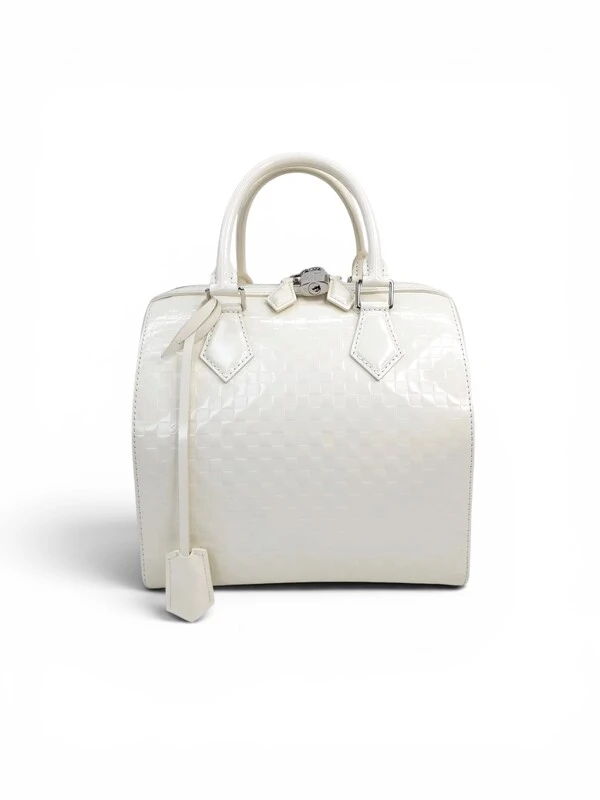Bolsa Louis Vuitton Damier Facette Speedy Cube MM Cream