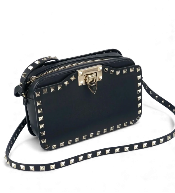 Bolsa Valentino Flip Lock Camera Bag Preta