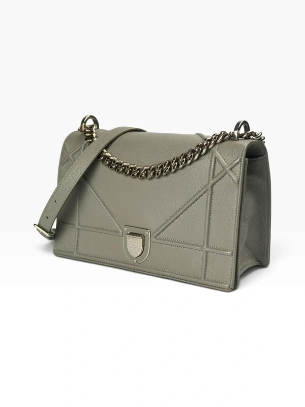 Bolsa Dior Diorama Flap Bag Cinza