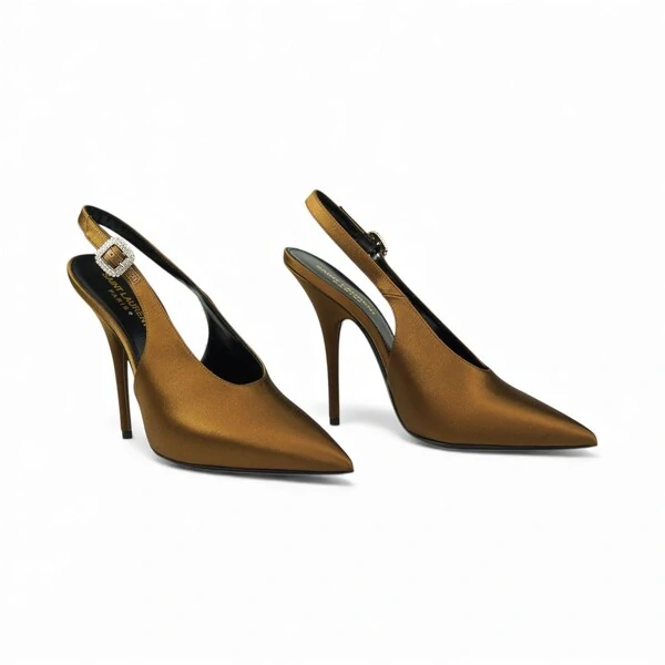 Sapato Saint Laurent Scarpin Yasmeen Brown